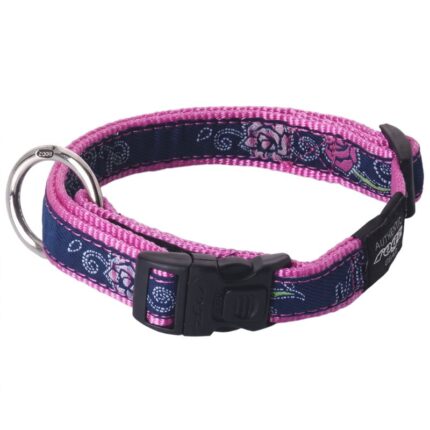 Rogz ogrlica Denim rose L